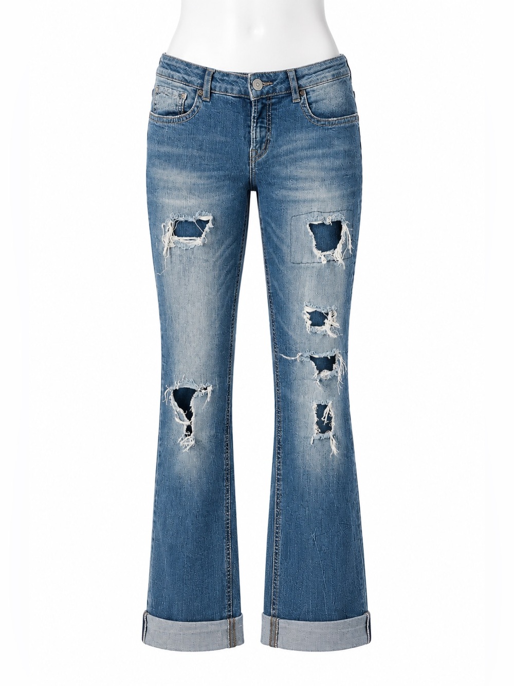 Size 28 Silver Jeans Co.‎ Women’s Sam Boyfriend Jeans Distressed Cropped
